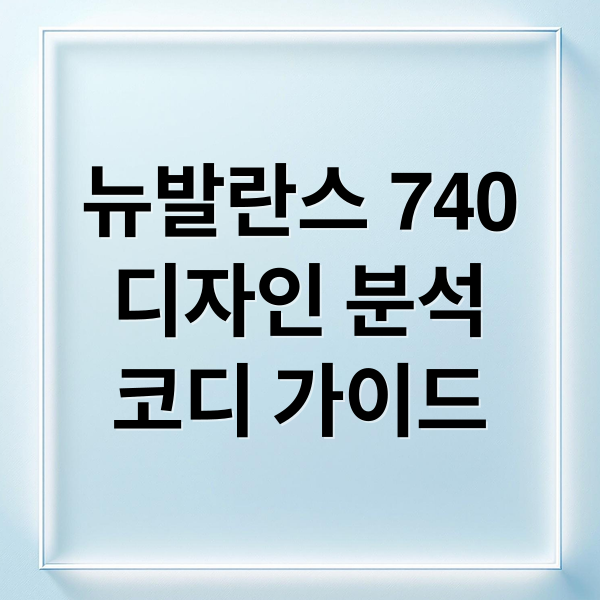 뉴발란스 740
디자인 분석
코디 가이드 (뉴발란스 740 실착 후기)