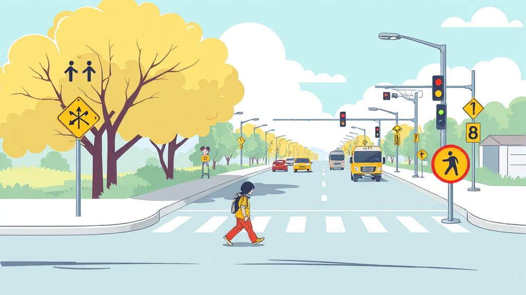 교통법규 위반 단속 기준과 조회 방법 (illustration 스타일)