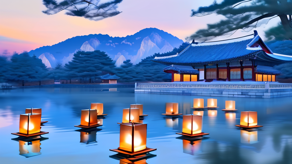 달빛기행 관람 코스 및 특별 프로그램 (watercolor 스타일)