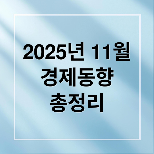 2025년 11월
경제동향
총정리 (기획재정부 2025년 11월 경제동향)