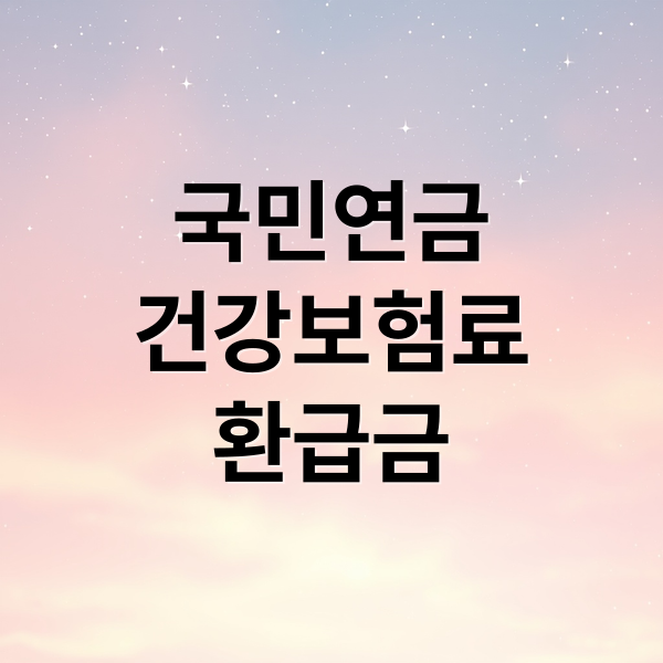 국민연금 건강보험료 환급금 조회 가이드