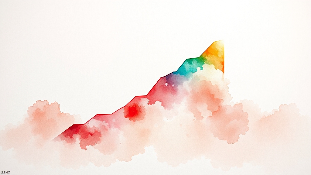 실적 및 재무 지표 분석 (watercolor 스타일)