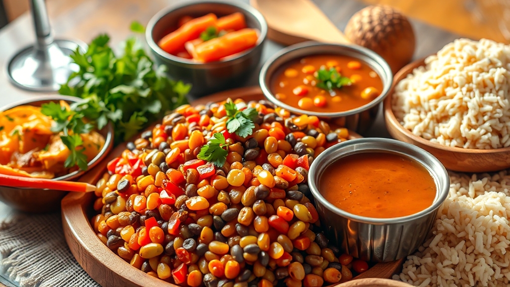 렌틸콩 활용 레시피 (realistic 스타일)