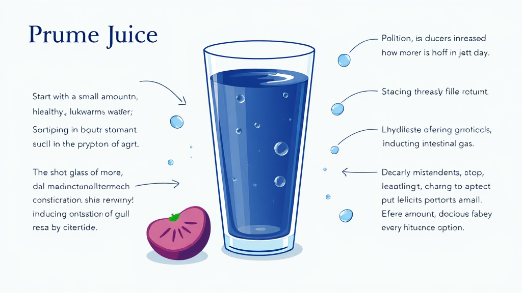푸룬 주스 관련 자주 묻는 질문과 답변 (illustration 스타일)