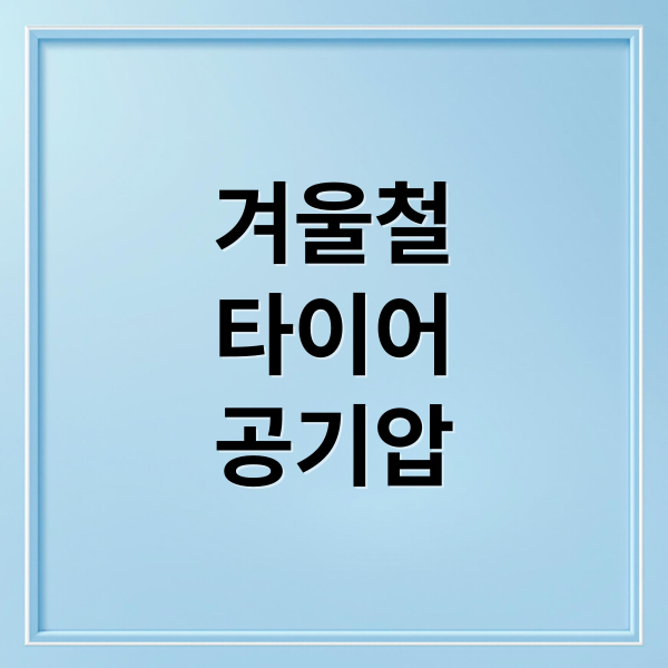 겨울철
타이어
공기압 (겨울철 타이어 공기압 경고등 TPMS 설정 주입)