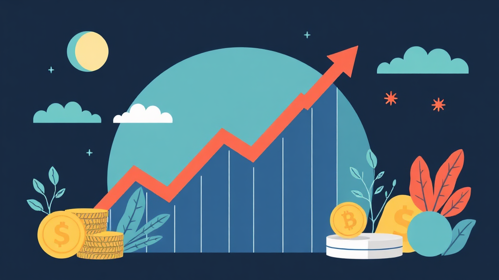 은 가격 급락 속 투자 전략: 포트폴리오 리밸런싱 (illustration 스타일)