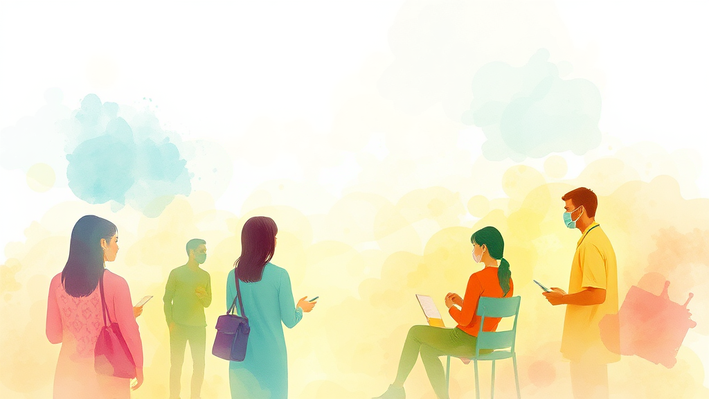 검진 미참여 시 불이익 및 혜택 (watercolor 스타일)