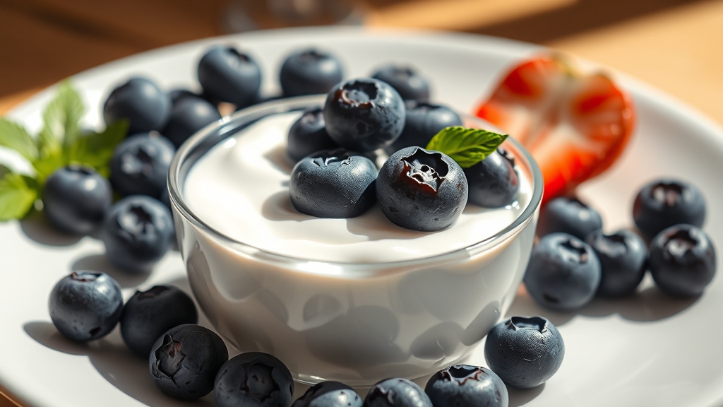 블루베리 섭취 꿀팁 (realistic 스타일)