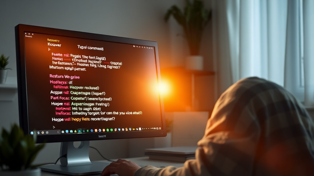 컴퓨터 복구, 단계별 해결 프로세스 (realistic 스타일)