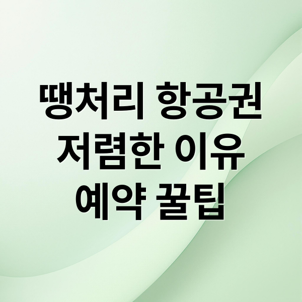 땡처리 항공권
저렴한 이유
예약 꿀팁 (땡처리 항공권)