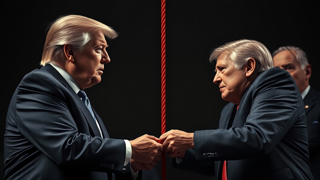 입장 차이 심화 (realistic 스타일)