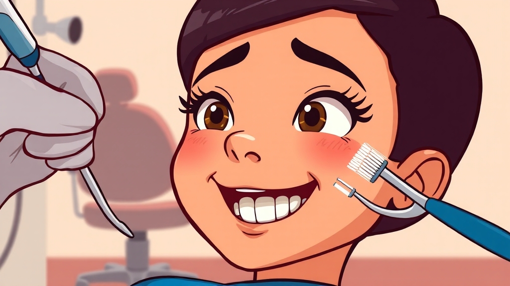 사랑니와 잇몸 부음 (cartoon 스타일)