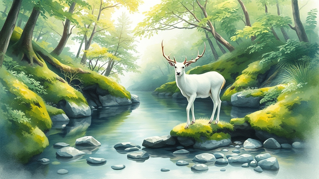 백록샘, 숨겨진 유래와 특징 (watercolor 스타일)