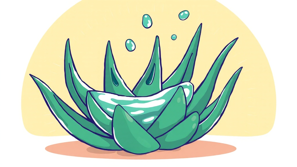 알로에겔 효능: 피부 건강 외 기타 효능 (cartoon 스타일)