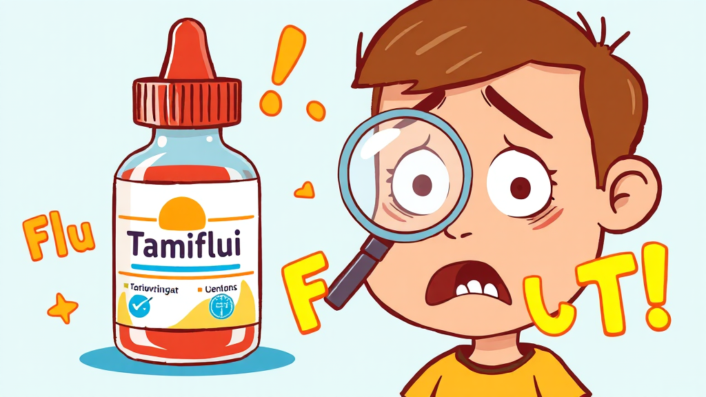 타미플루 복용법 & 주의사항 (cartoon 스타일)