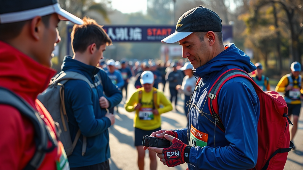 대회 당일 준비물 및 코스 유의사항 (realistic 스타일)