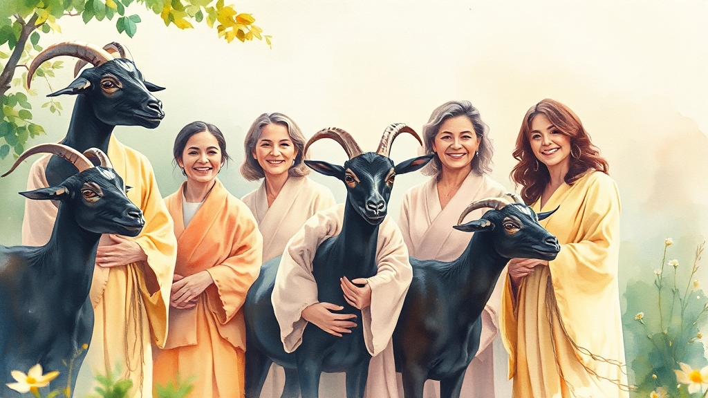 흑염소 진액, 주요 영양 성분은? (watercolor 스타일)