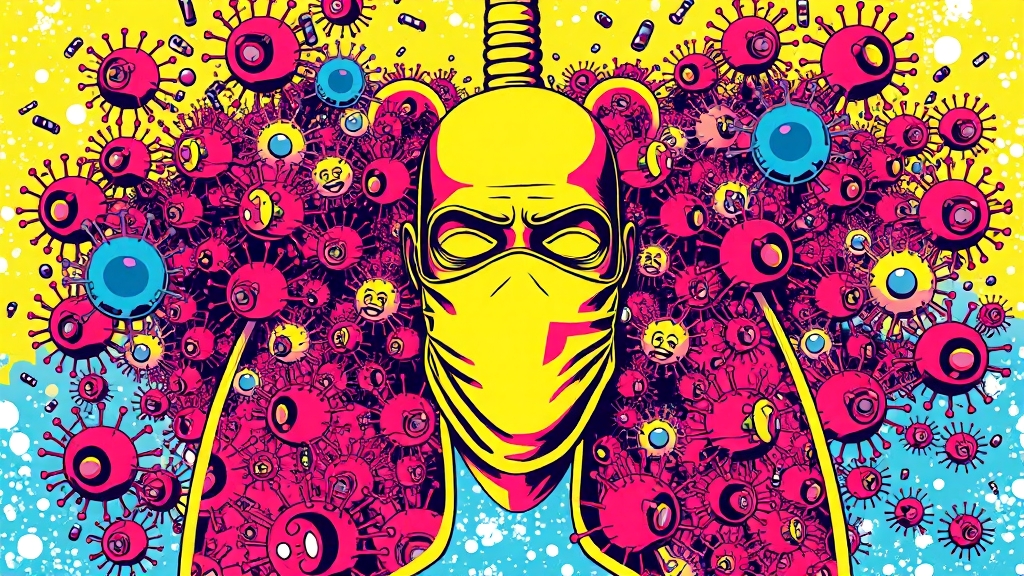 폐렴, 왜 위험할까요? (popart 스타일)