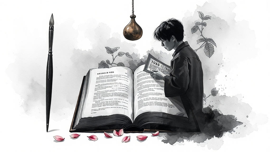 생애와 작품 연보 (watercolor 스타일)