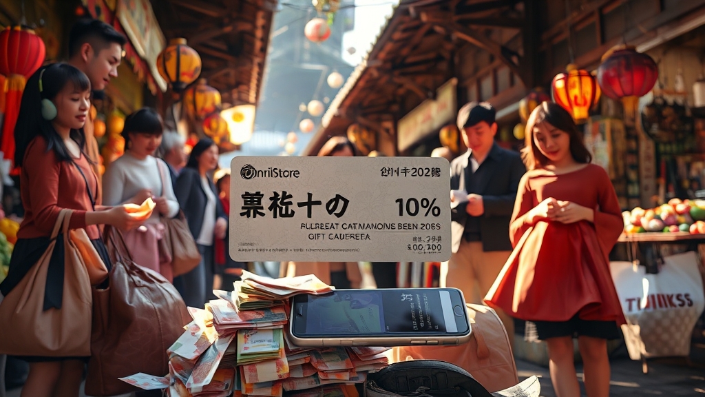 온누리상품권 구매 및 사용법 (realistic 스타일)