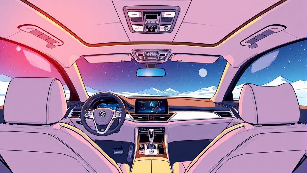 오로라2 실내 디자인 및 편의 기능 (illustration 스타일)