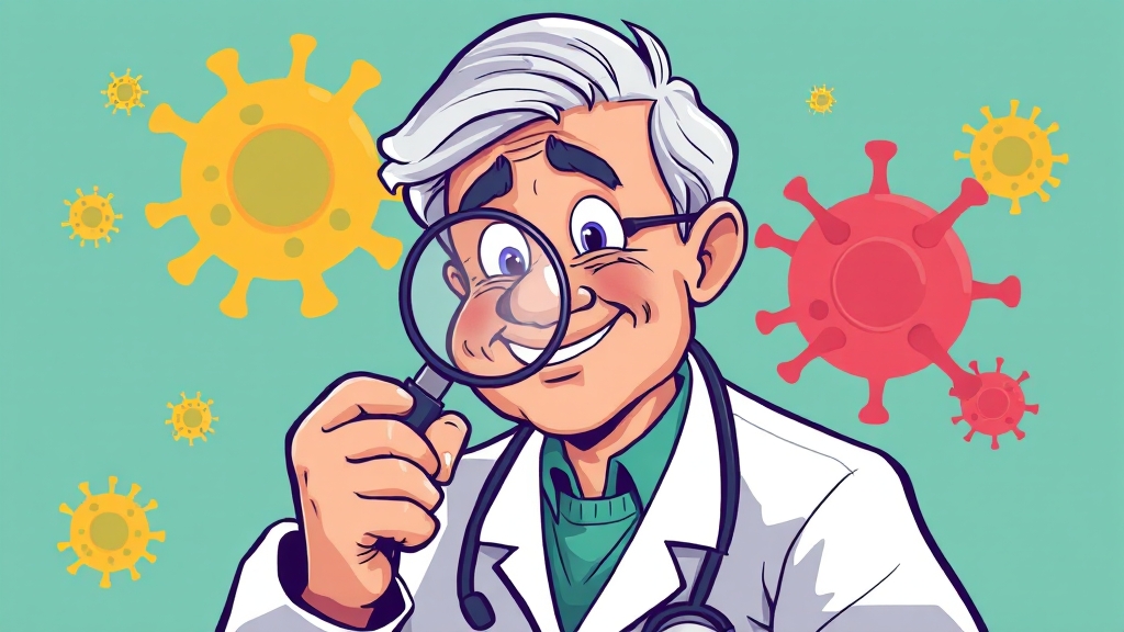 주요 암 검진 종류와 방법 (cartoon 스타일)