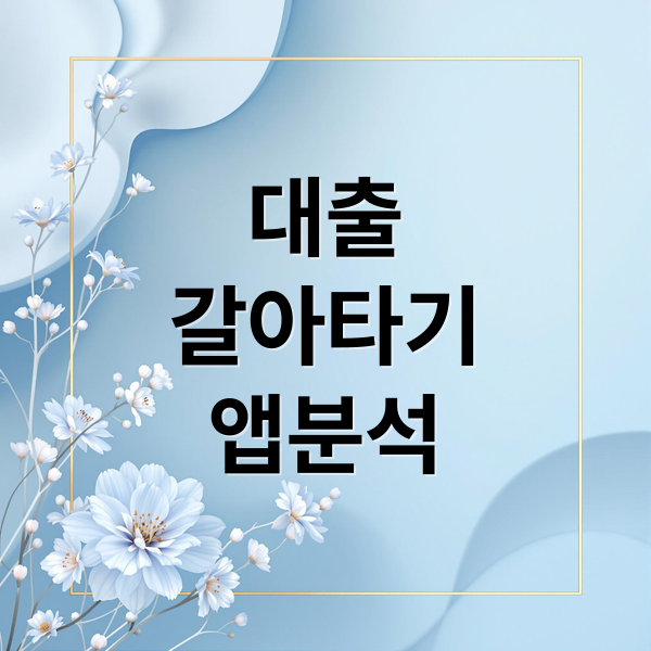 대출
갈아타기
앱분석 (대출 갈아타기앱 후기)