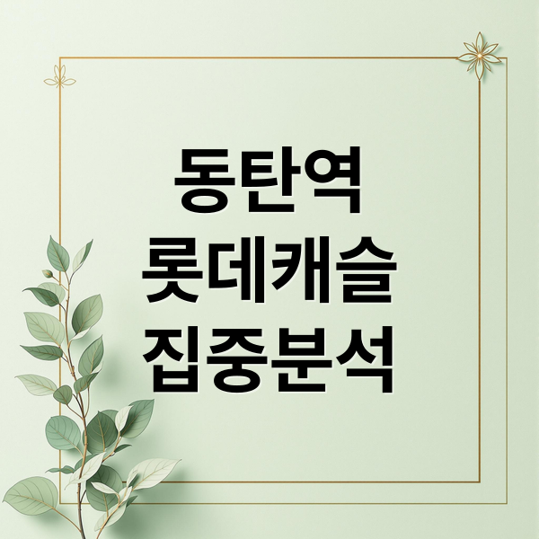 동탄역
롯데캐슬
집중분석 (동탄역 롯데캐슬, 풍선효과 집중 분석! 지금 매수 적기일까?)