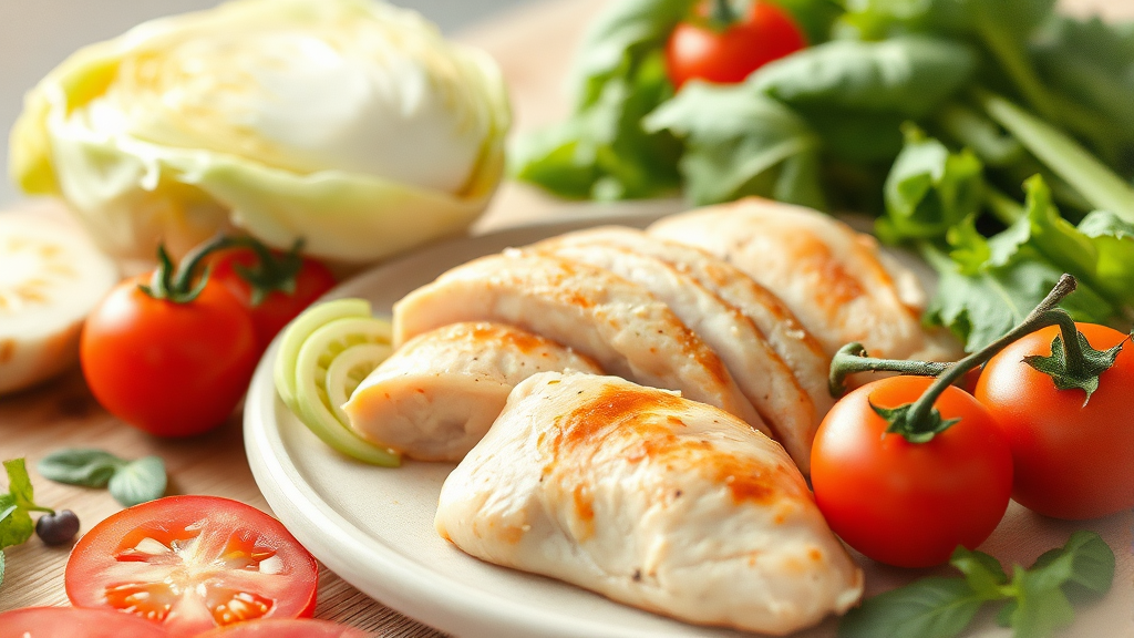 다이어트 식단 필수 재료 (watercolor 스타일)