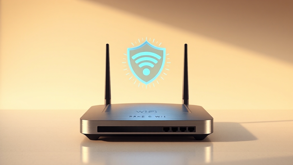공유기 보안 설정 및 관리 (realistic 스타일)