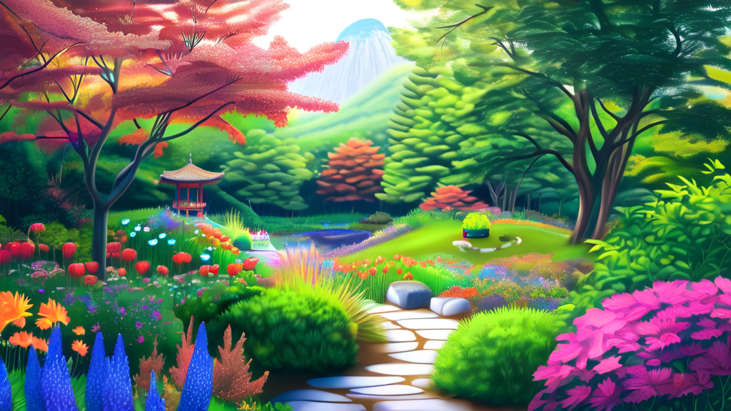 서울숲의 변신: 특별한 정원 5곳 탐방 (realistic 스타일)