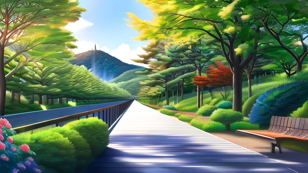 마곡 선착장 가는 길: 편리한 대중교통 이용 (realistic 스타일)