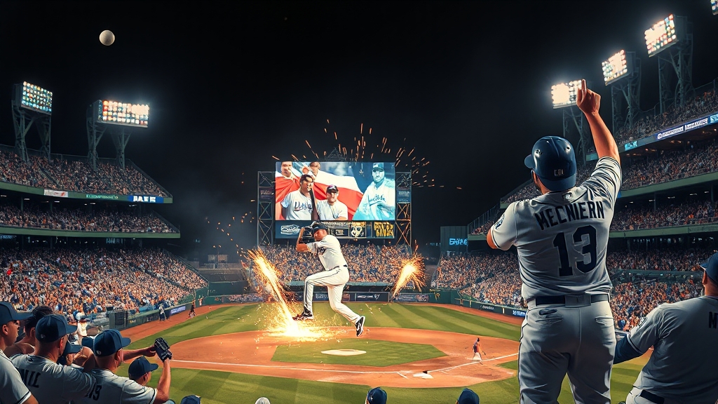 NLCS 주요 경기 결과 (realistic 스타일)