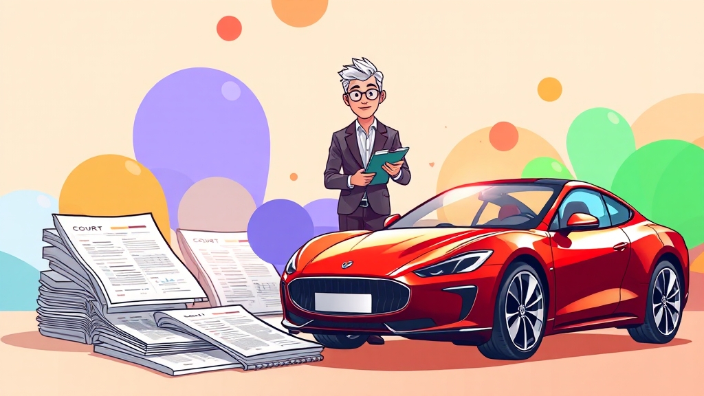 차량 유지 및 구매 조건 (cartoon 스타일)