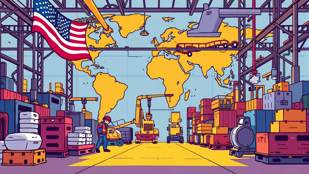 글로벌 공급망 재편과 제조업 부활의 미래 (cartoon 스타일)