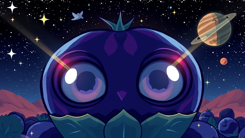 안토시아닌 효능: 핵심 성분 (cartoon 스타일)