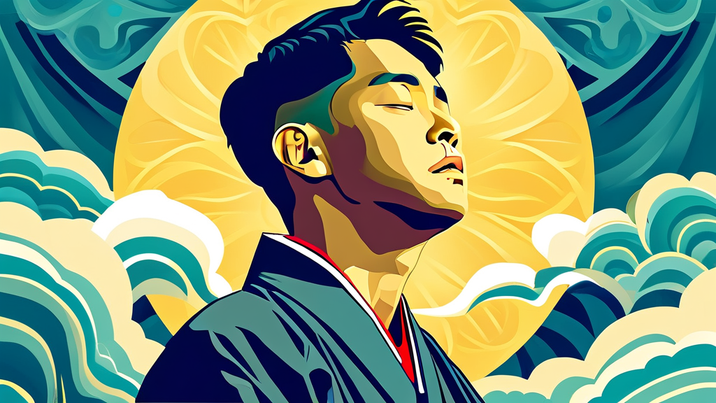 성철 스님의 복에 대한 근본 가르침 (illustration 스타일)