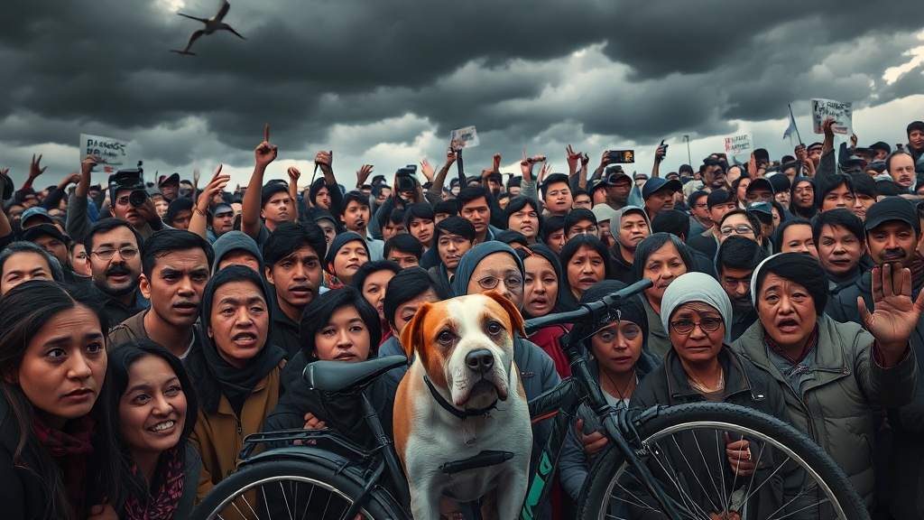 사회적 공분, 엄벌 촉구 (realistic 스타일)