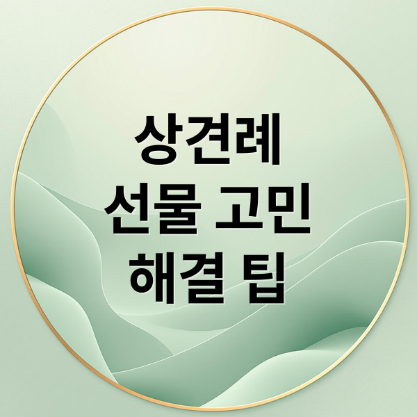 상견례
선물 고민
해결 팁 (상견례 선물)