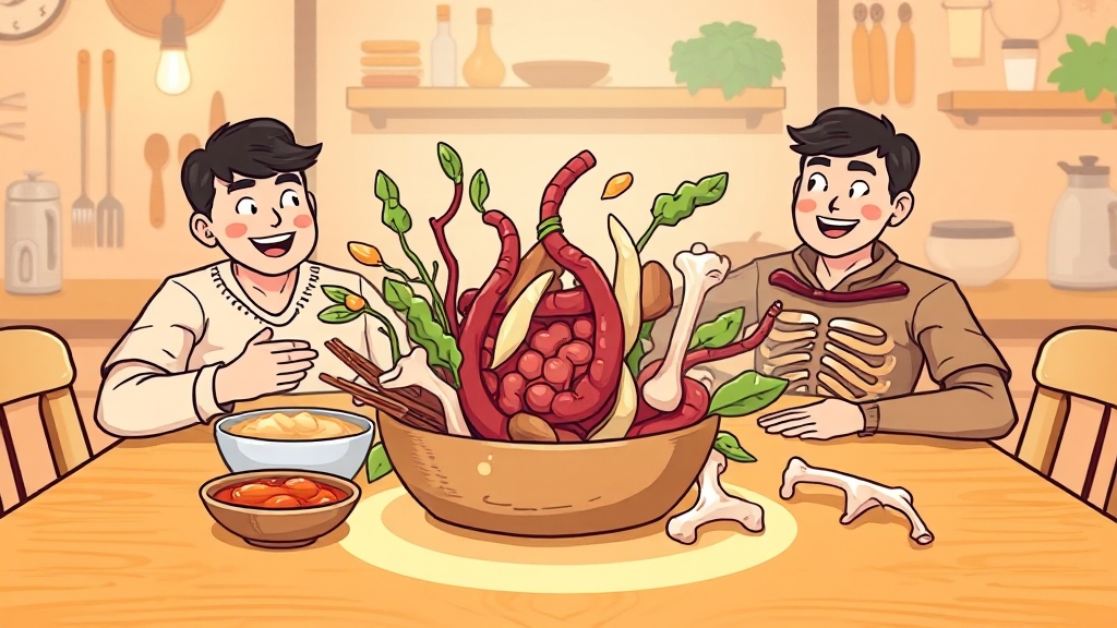 청국장, 왜 좋을까요? (cartoon 스타일)