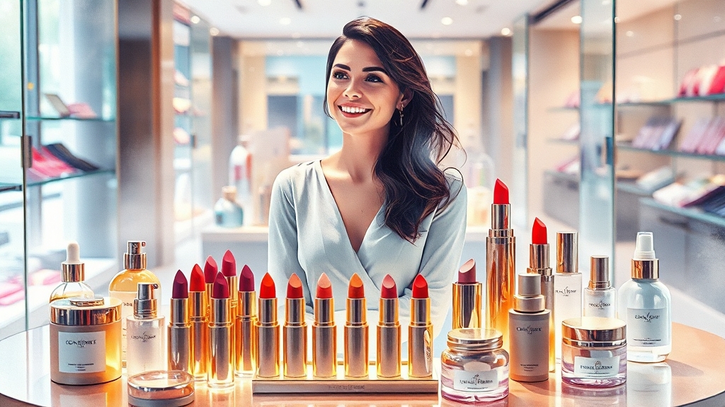 화장품 꿈: 자신감, 변화 상징 (watercolor 스타일)