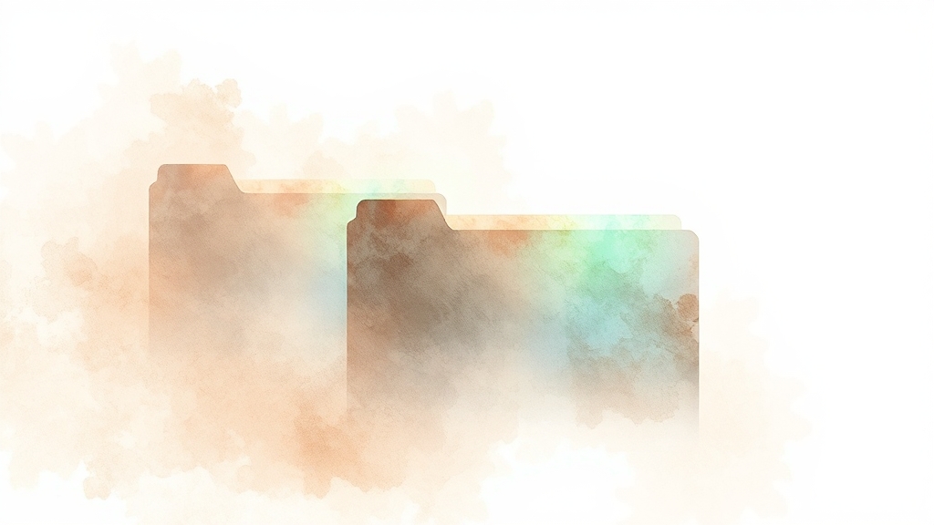 숨김 파일/폴더 설정 및 해제 방법 (watercolor 스타일)