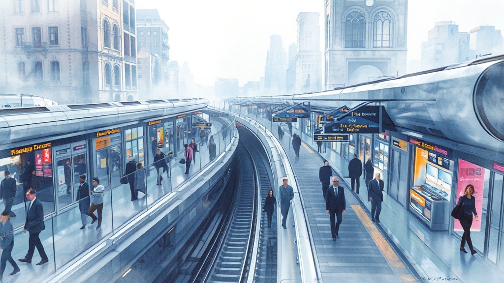 GTX A노선 환승 정보 및 편의시설 (watercolor 스타일)