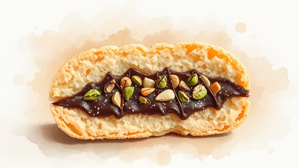 두바이 쫀득쿠키 인기 비결과 유래 (watercolor 스타일)