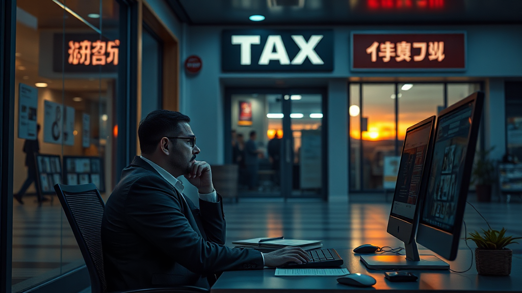 온라인 vs 방문, 폐업 신고 방법 (realistic 스타일)