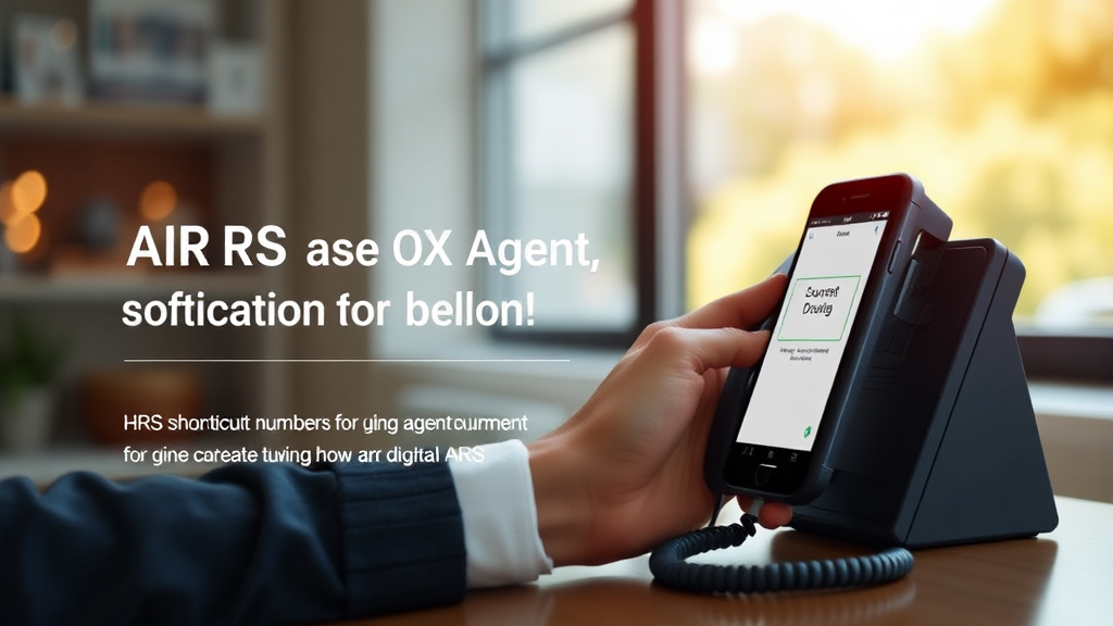 ARS 단축번호 및 디지털 ARS 활용법 (realistic 스타일)