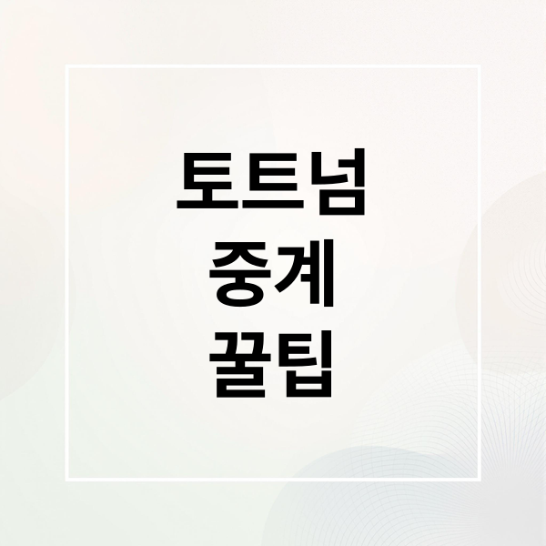 토트넘
중계
꿀팁 (토트넘 경기 중계 시청)
