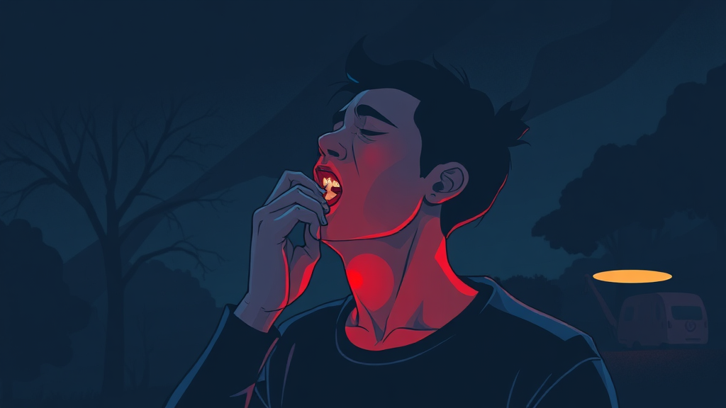 마른 기침, 왜 방치하면 안 될까? (illustration 스타일)