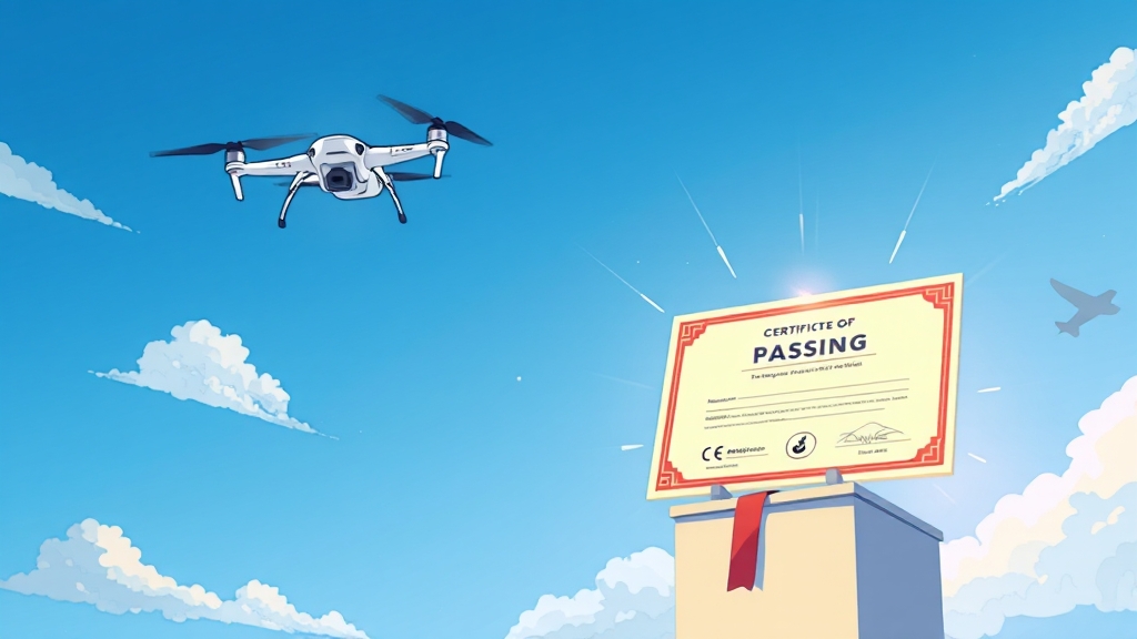 드론 자격증, 어떻게 딸까? (cartoon 스타일)