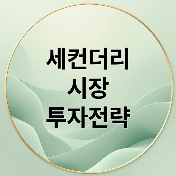 세컨더리
시장
투자전략 (비상장 대체시장 세컨더리 시장)